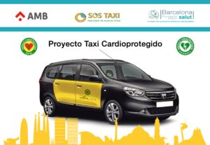 Lee más sobre el artículo Barcelona Salut inicia la formación en SVB y uso de desfibrilador de taxistas de BCN y MAD